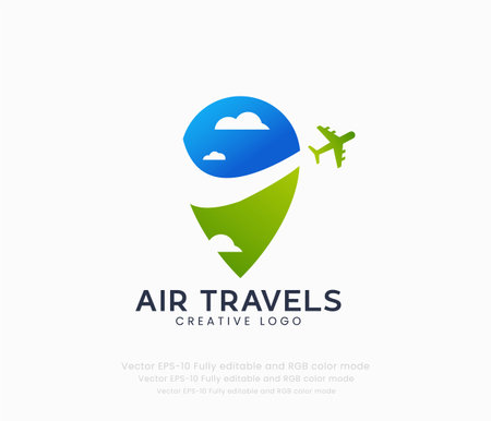 Air travel flat icon. Modern vector illustration for web and mobile app.のイラスト素材