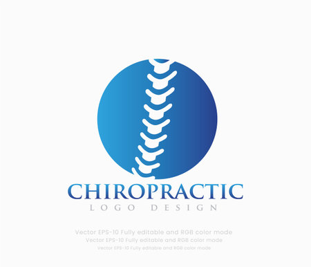 Chiropractic spine thin line icon. Vector illustration.のイラスト素材