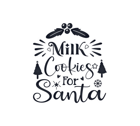 Merry Christmas and Happy New Year lettering. Vector illustration.のイラスト素材
