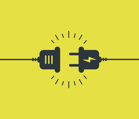 Electrical plug icon. Vector illustration. Flat design style eps 10