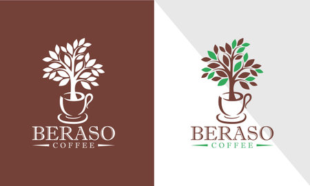 Logo design for coffee shop, cafe, restaurant, cafe. Vector illustrationのイラスト素材