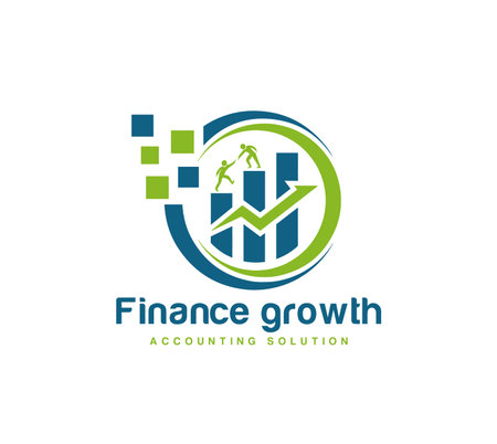Finance Growth Logo Template Design. Business Growth logo template vector iconのイラスト素材