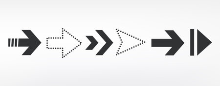 Arrow icon set. Vector illustration. Flat design style EPS 10のイラスト素材
