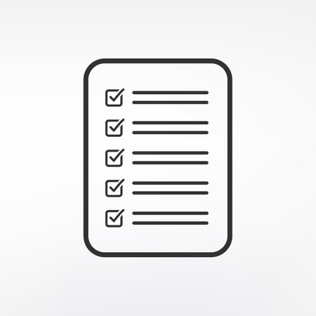 Checklist icon, vector illustration. Flat design style eps 10のイラスト素材