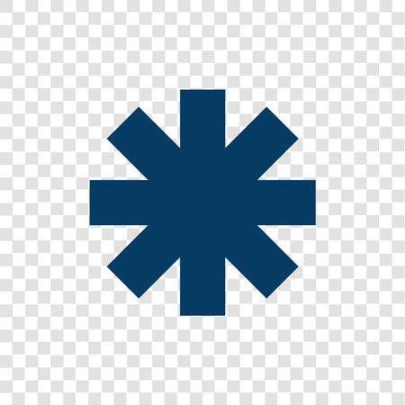 Medical symbol of the star. Flat design style. Made in vectorのイラスト素材