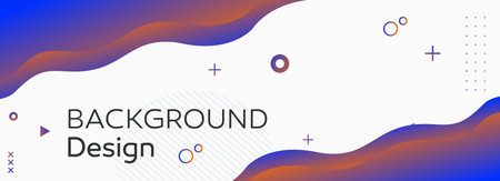 Geometric background with dynamic waves. Vector illustration for cover design, flyer or presentation.のイラスト素材