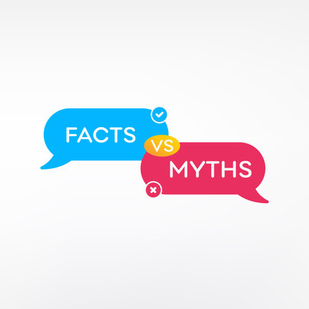 Facts and Myths. Colorful speech bubbles. Vector illustration.のイラスト素材