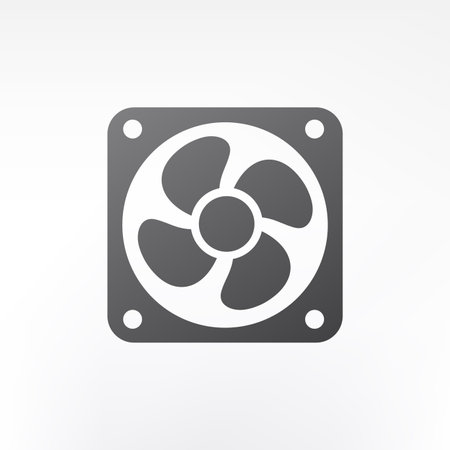 Computer fan icon. Flat design style eps 10 vector illustration.のイラスト素材