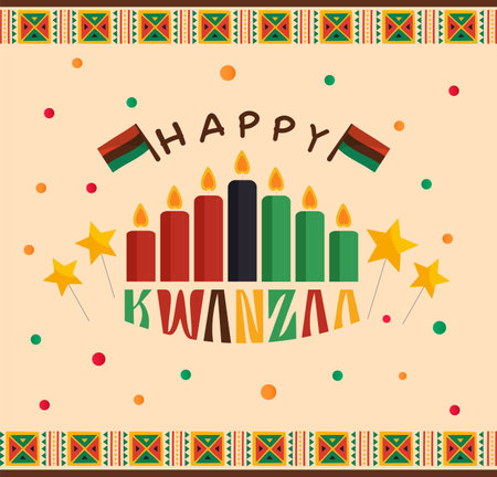 happy kwanzaa design, vector illustration eps10 graphicのイラスト素材