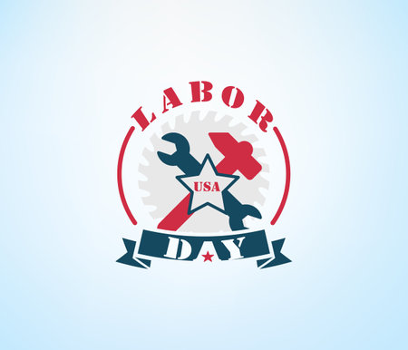 Labor day vector logo design template. Labor day vector logo design template.のイラスト素材
