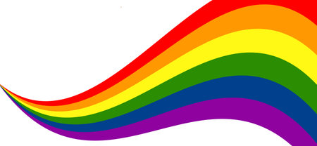 Rainbow flag on a white background. Vector illustration. EPS 10のイラスト素材