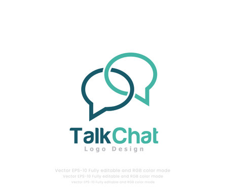 Talk chat thin line icon. Modern vector illustration. Editable stroke.のイラスト素材