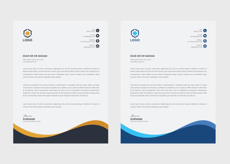 Modern Business Stationery Design Template. Editable Vector Illustration.のイラスト素材
