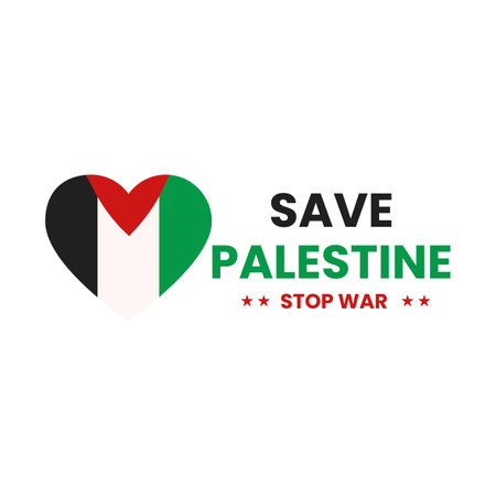 Palestine flag design, vector illustration on a white background, vector illustration.のイラスト素材