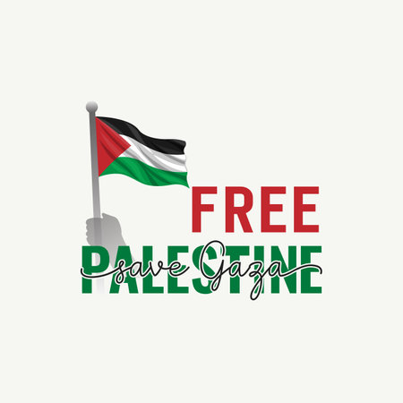 Vector Illustration of a Background for Palestine Independence Day. Suitable for greeting card, poster and banner.のイラスト素材