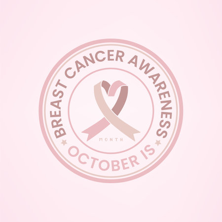 Breast Cancer Awareness Ribbon Vector Design. Breast Cancer Awareness Month Campaign.のイラスト素材