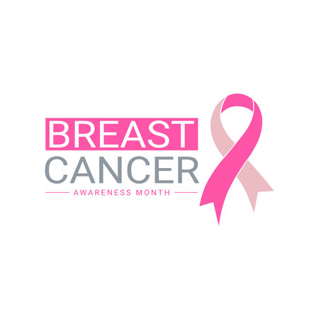 Breast Cancer Awareness Month Campaign Vector Template Design Illustration Pink Ribbonのイラスト素材