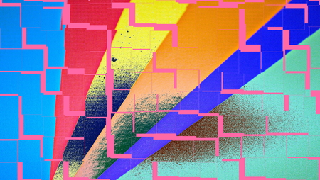 Geometrical lines, corners, circles, colored and black-and-white drawings, patterns, pictures for illustrations and background.の写真素材
