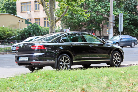 Cars and their various parts on the streets of Odessa, Ukraine.の写真素材