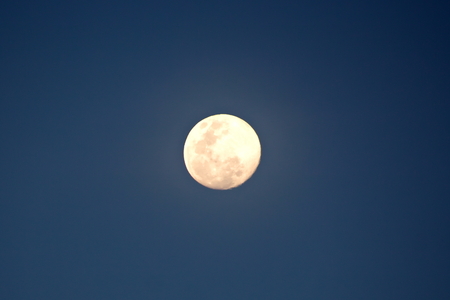 Full moon over the seaの写真素材
