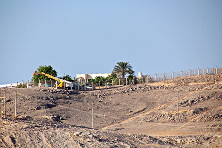 Type of port berths with moored vessels. Port of Salalah, Oman.の写真素材