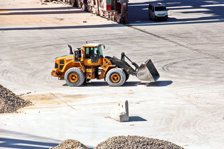 Cargo terminal for loading gypsym cargo. Port of Salalah, Oman, Indian Ocean.の写真素材