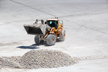 Cargo terminal for loading gypsym cargo. Port of Salalah, Oman, Indian Ocean.