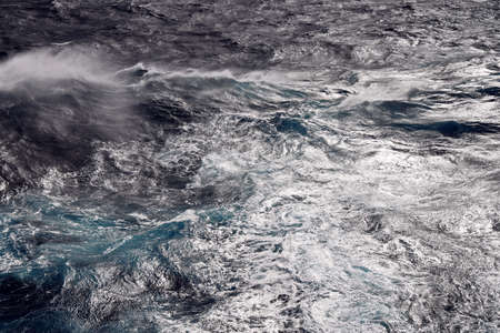 Stormy weather and waves in the pacific ocean