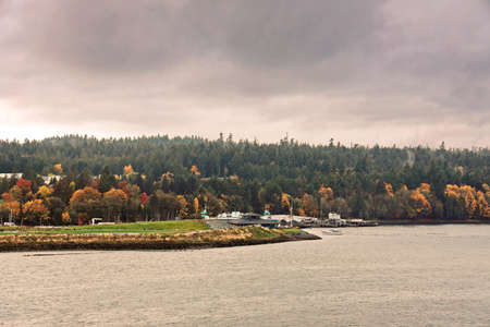 Tacoma City, USA. October, 31.2019. Various panoramic views of the city and the coastline in the daytime and evening.のeditorial素材
