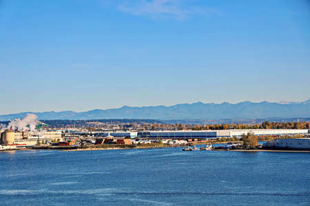 Tacoma City, USA. October, 31.2019. Various panoramic views of the city and the coastline in the daytime and evening.のeditorial素材