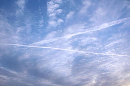 Various kinds of colorful blue sky, white clouds and open spaces of the world ocean. Seascapes.