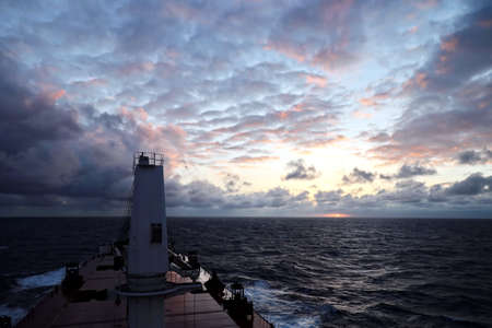 Various kinds of colorful blue sky, white clouds and open spaces of the world ocean. Seascapes. View...