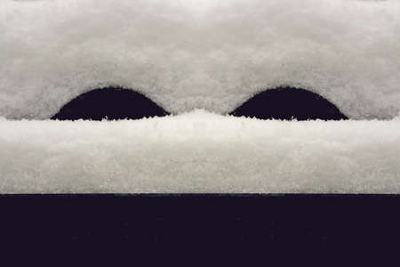 First snow surface, natural white texture as background on top view.の写真素材