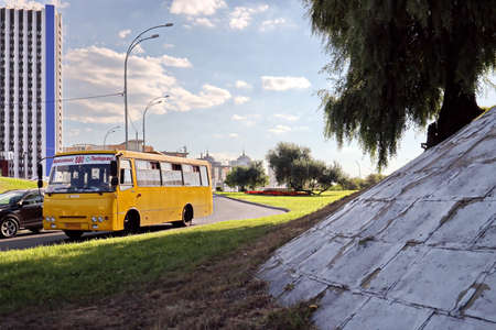 Kyiv, Ukraine August, 18, 2020. Streets and squares, buildings and tourist attractions of the city of Kyiv, capital of the Ukraine.のeditorial素材