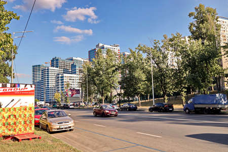 Kyiv, Ukraine August, 18, 2020. Streets and squares, buildings and tourist attractions of the city of Kyiv, capital of the Ukraine.のeditorial素材