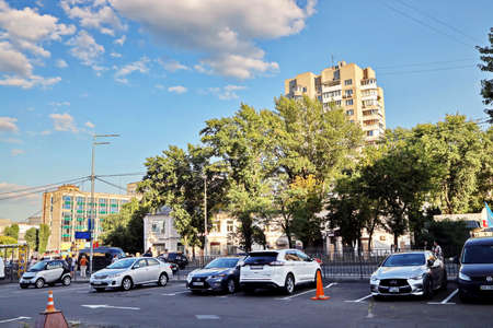 Kyiv, Ukraine August, 18, 2020. Streets and squares, buildings and tourist attractions of the city of Kyiv, capital of the Ukraine.のeditorial素材
