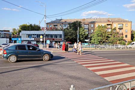 Kyiv, Ukraine August, 18, 2020. Streets and squares, buildings and tourist attractions of the city of Kyiv, capital of the Ukraine.のeditorial素材