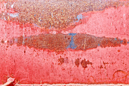 Rusty metal texture. Rusty metal background. Rust stains on the surface of the old metal.の写真素材