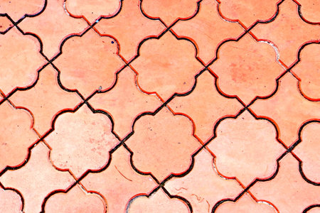 abstract of brick in morocco africa the old wall and textureの写真素材