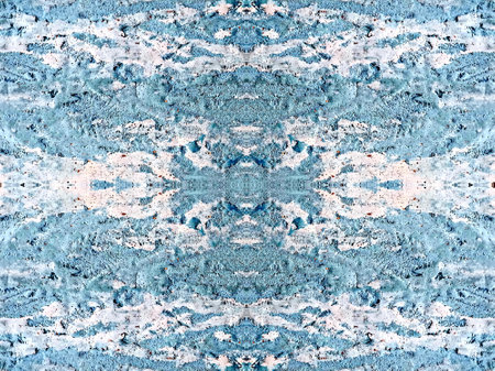 texture of shabby paint and plaster cracks background, blue and whiteの写真素材