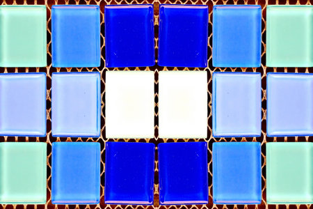 Colorful glass mosaic tiles. Colorful ceramic mosaic tiles background.の写真素材