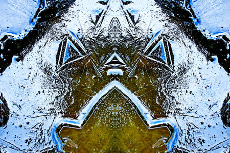 Abstract pattern on glass as a background. close-up image.の写真素材