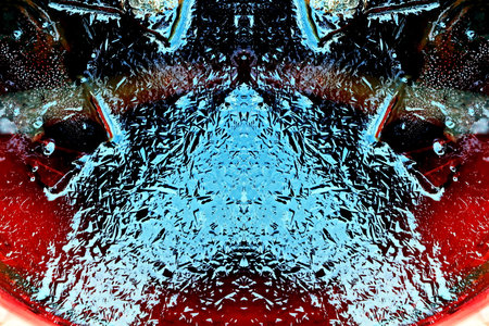 abstract background of water in a glass of red wine close-upの写真素材