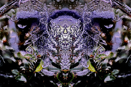 Abstract background from water drops on the glass, close-up.