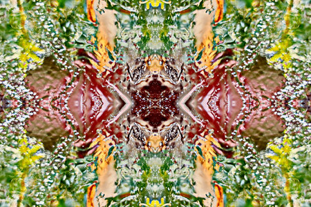 Kaleidoscope of color with beautiful ornamental - Thorough background summary - seamless