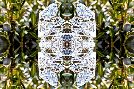 Fractal kaleidoscope background. Abstract kaleidoscope design.の写真素材