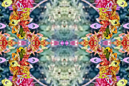 Kaleidoscope of color with beautiful ornamental - Thorough background summary - seamless