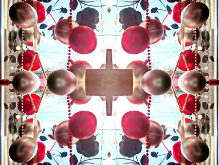 Abstract kaleidoscope background. Beautiful multicolor kaleidoscope texture. Unique kaleidoscope design.の写真素材