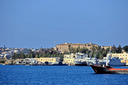 ships in the Sevastopol bayの写真素材