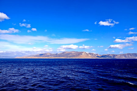 View of the island of Lanzarote, Canary Islands, Spainの写真素材